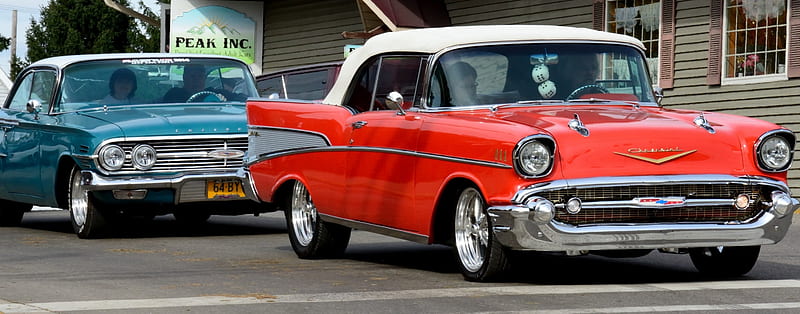 57 Chevy Hot Rod, 1957 chevy, vintage chevy, classic chevy, chevy hot rod, HD wallpaper