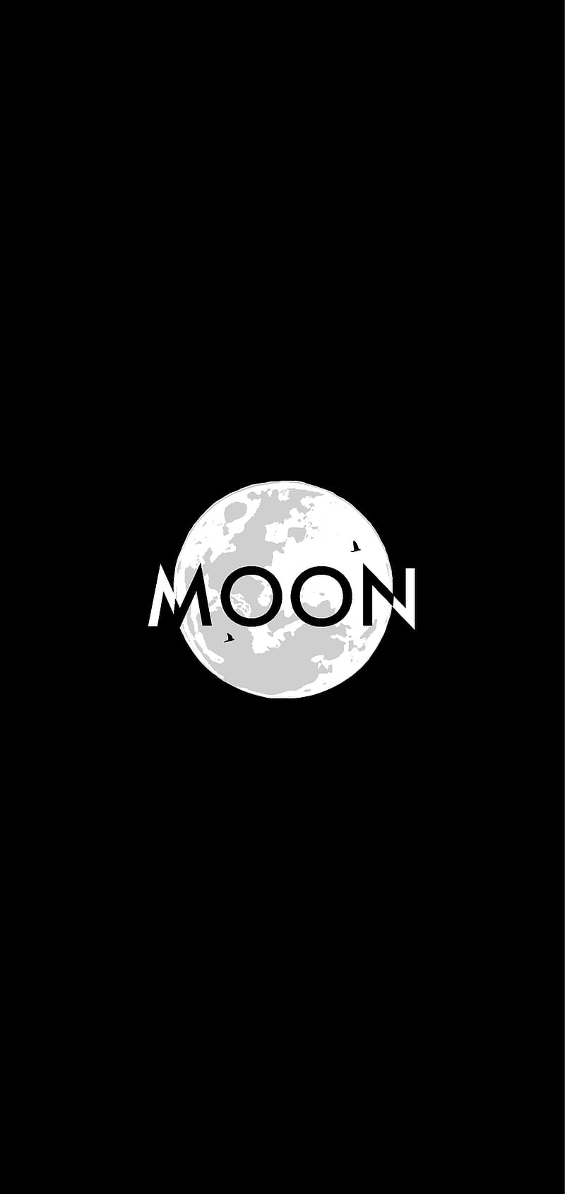 Moon, amoled, black, black and white, galaxy, logo, magazine, space, white, HD phone wallpaper