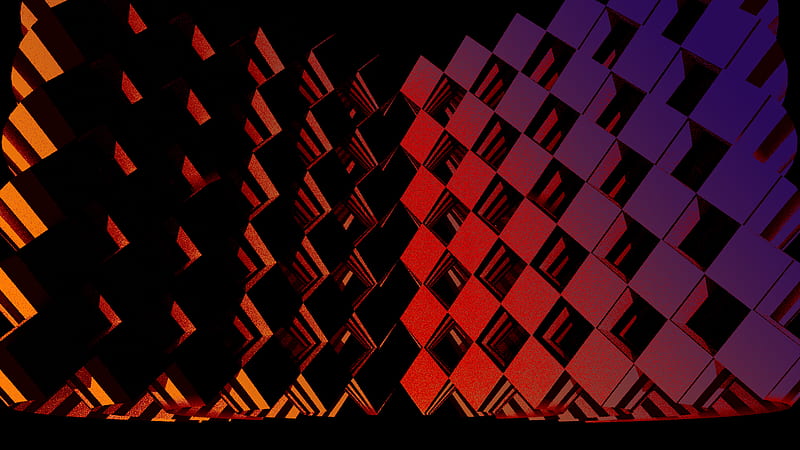 Red Black Squares Art Abstract, HD wallpaper