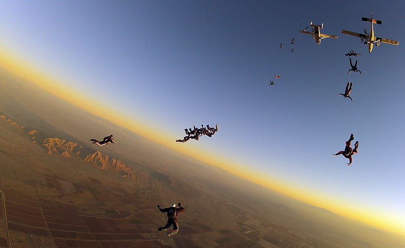U.S. Air Parachute, soldier, us, parachute, air, HD wallpaper
