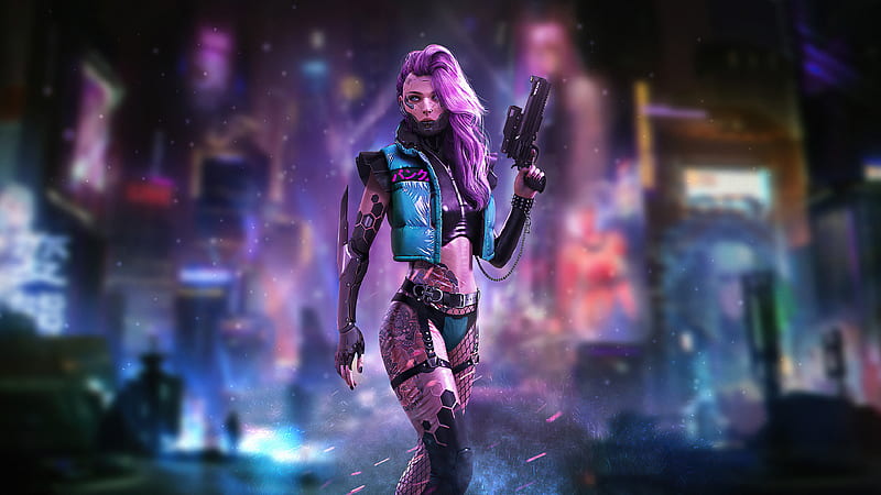Cyberpunk 2077 Girl Digital Art Wallpaper, HD Games 4K Wallpapers, Images  and Background - Wallpapers Den