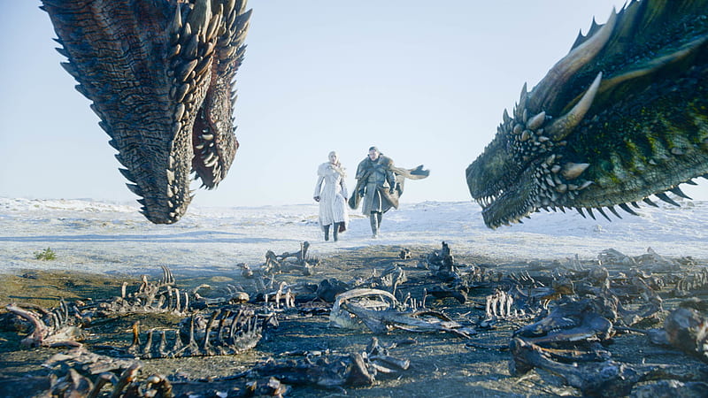 Game Of Thrones Season 8 Jon Snow and Daenerys Targaryen in Winterfell Episode 1, HD wallpaper