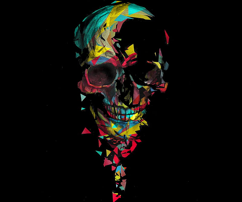 colorful skull wallpaper hd