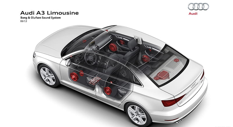 2015 Audi A3 Sedan - Bang & Olufsen Sound System - Technical Drawing , car, HD wallpaper