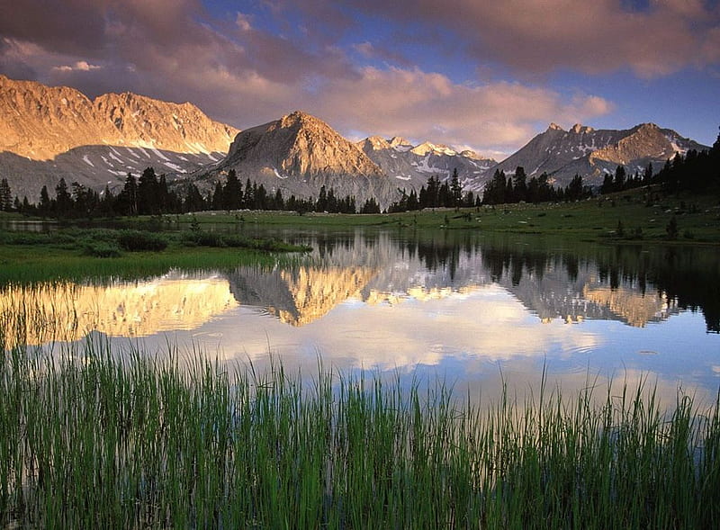 Reflection in Lake, mountains, bonito, reflection, in lake, HD ...