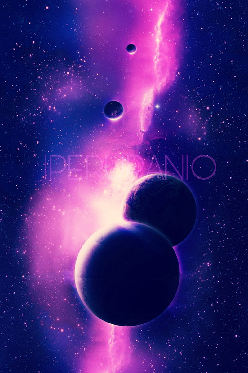 Iperuranio, galaxy, nebula, philosophy, planet, platone, purple, space, star, violet, HD phone wallpaper