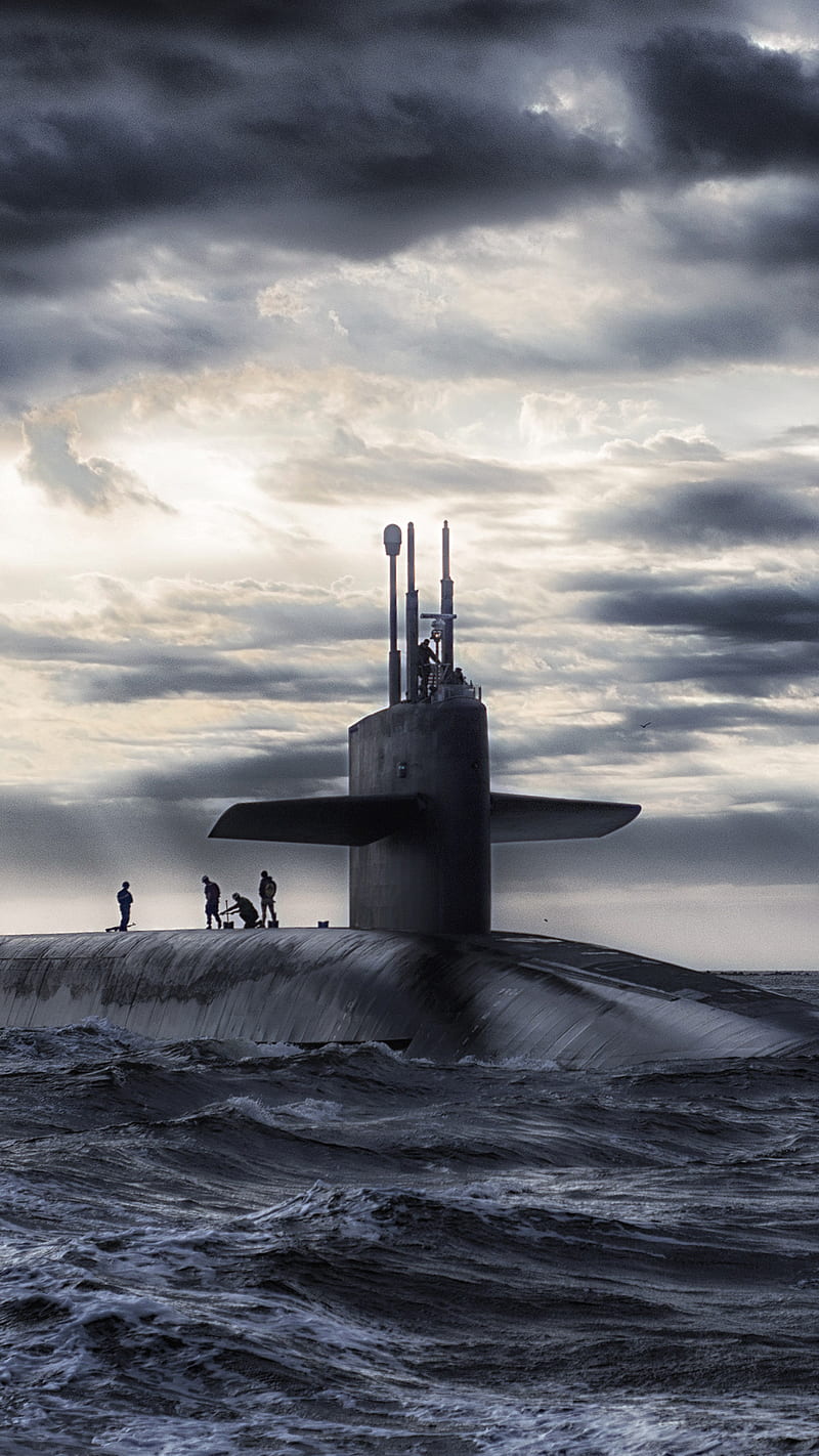 Submarine, breath of fresh air, surfaced, HD phone wallpaper