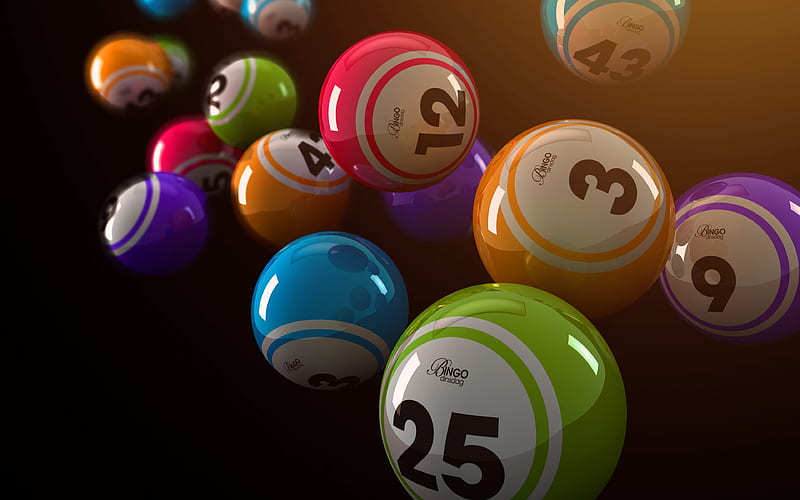 lotto balls 3D art, colorful 3D balls, casino concepts, balls, casino, HD wallpaper