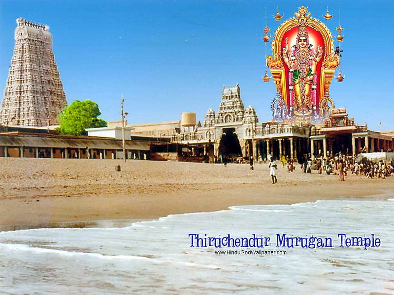 Thiruchendur Murugan Temple & Fee, HD wallpaper