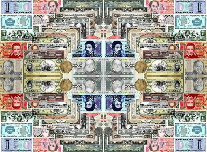 Venezuela Nunismatics, Numismatics, Banknotes, Collage, Coins, Venezuela, Notaphily, HD wallpaper