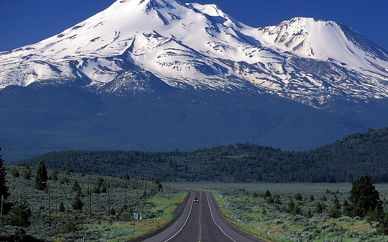 California - Mount Shasta, HD wallpaper