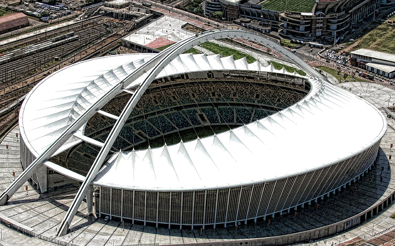 Moses Mabhida Stadium, football stadium, Durban, South Africa, AmaZulu FC stadium, exterior, sports arena, HD wallpaper