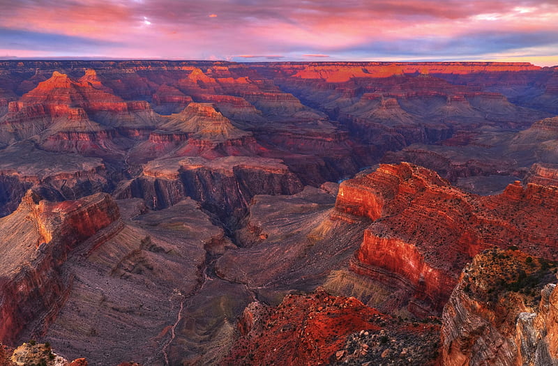 Grand Canyon National Park Ultra, United States, Colorado, View, Travel, Nature, Landscape, Sunset, Rocks, Canyon, Panoramic, Best, grand canyon, Destination, places, viewpoint, destinations, South Rim, Hopi Point, HD wallpaper