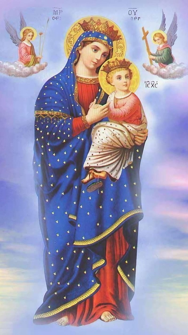 Christian Animated, Mother Mary And Jesus, baby jesus, HD phone wallpaper