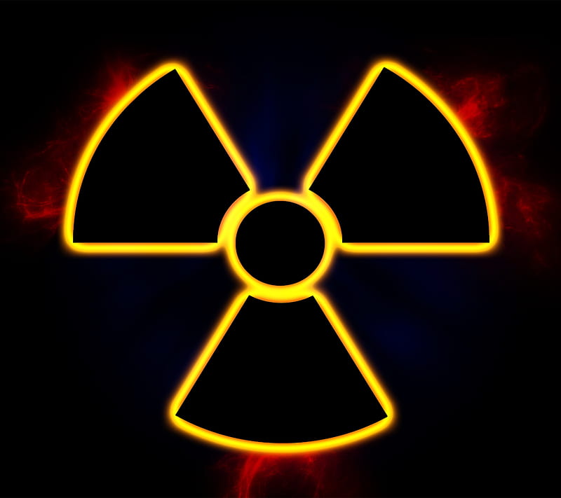 Radioactive, sign, smoke, HD wallpaper