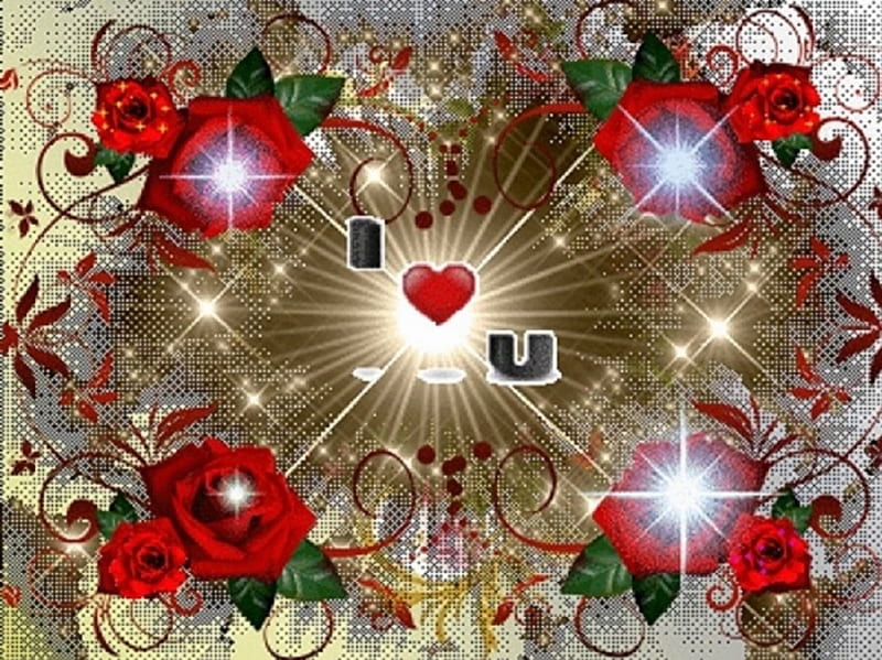I LOVE YOU, DESIGNS, ROSES, VALENTINES, LOVE, HD wallpaper