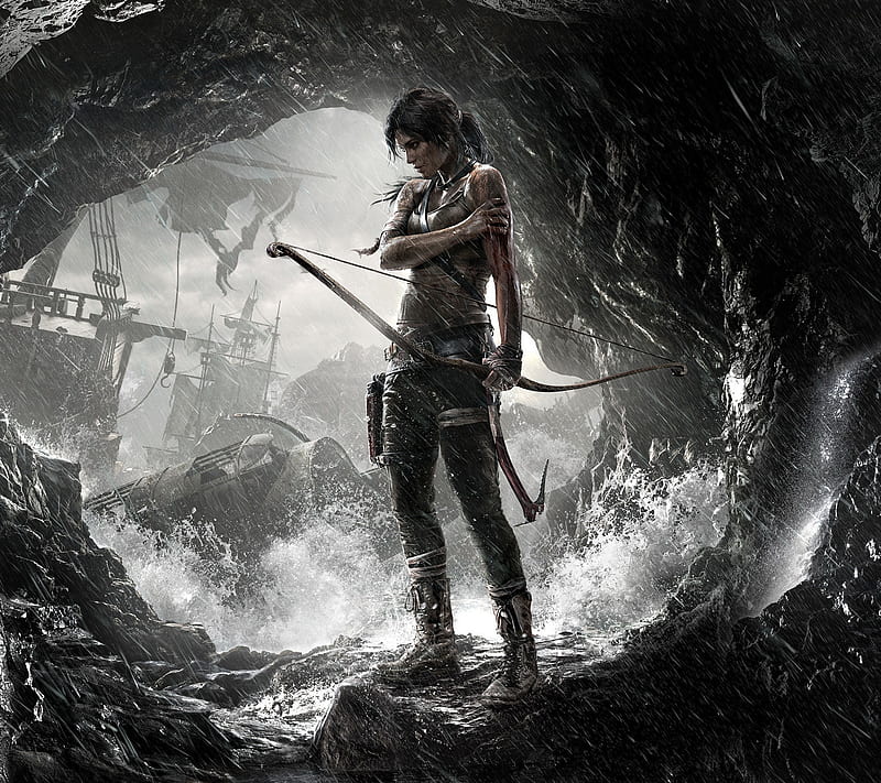 Tomb Raider, arrow, bow, game, games, gaming, rider, underworld, HD wallpaper
