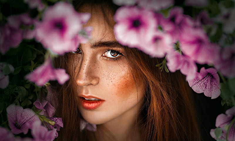 ღ, Wreath, Look, Flowers, Face, HD wallpaper | Peakpx