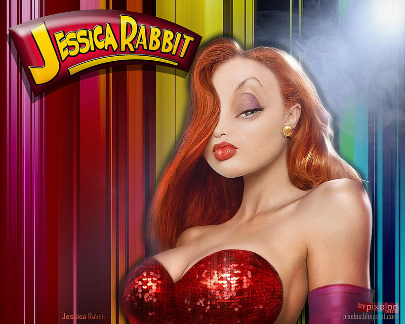 Jessica Rabbit in Life, rabbit, hop, jessica, pixaloo, HD wallpaper