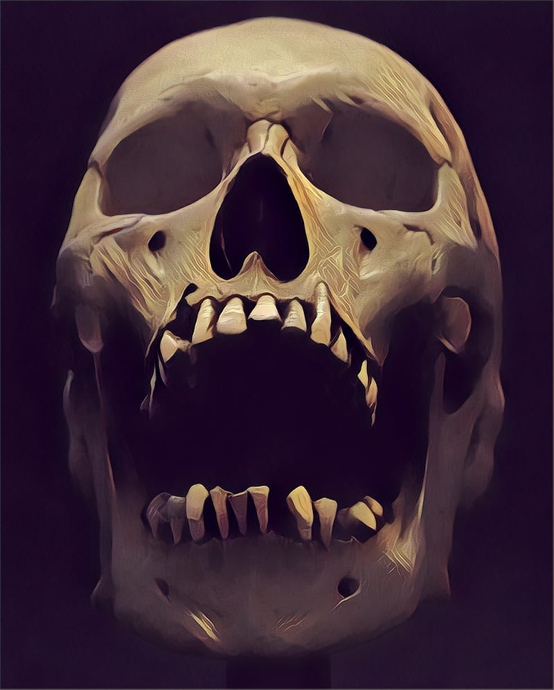 Smudged Skull, cool, dark, death, gothic, halloween, skeleton, skulls, smudge, HD phone wallpaper