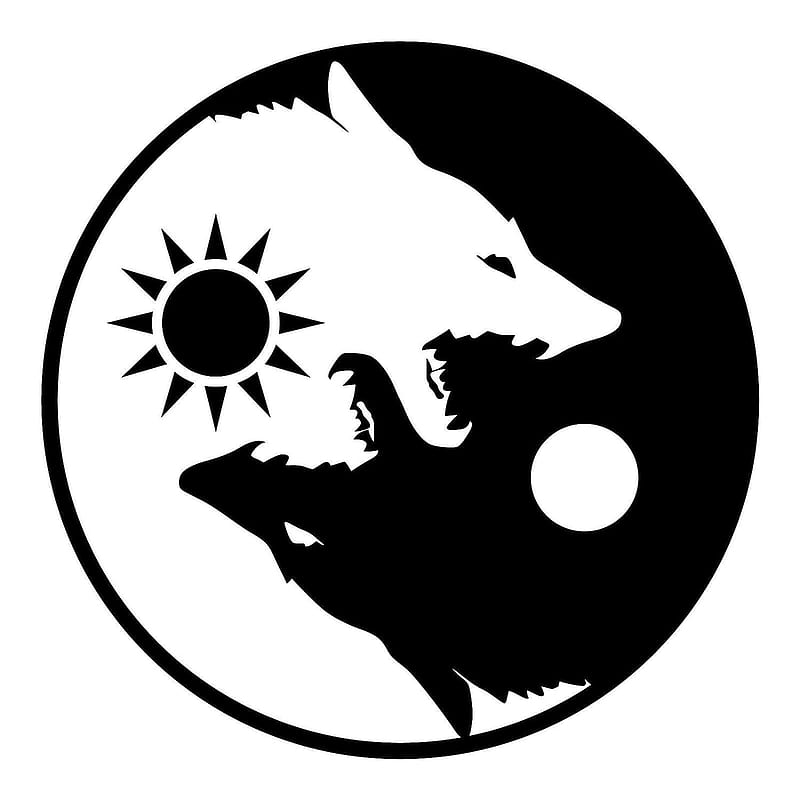 Wolves Yin yang, wolf, wolves, yin yang, HD phone wallpaper