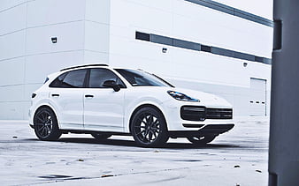TAG Motorsports, tuning, Porsche Cayenne Turbo, 2019 cars, SUVs, Vossen Wheels, german cars, 2019 Porsche Cayenne, white Cayenne, Porsche, HD wallpaper
