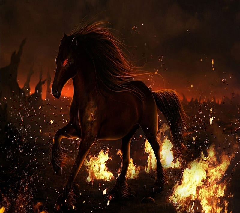 Fire Horse, HD wallpaper | Peakpx