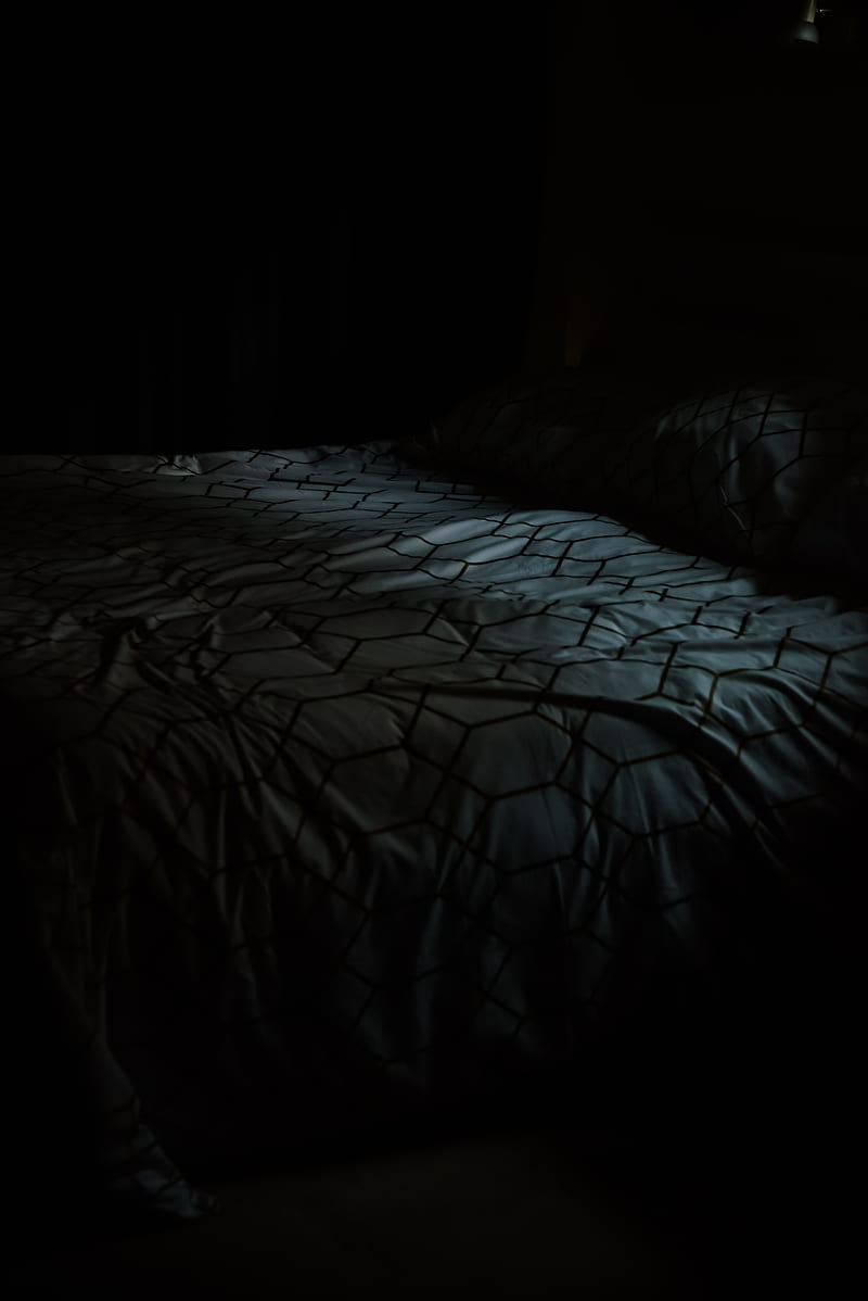 room, bed, lamp, dark, HD phone wallpaper