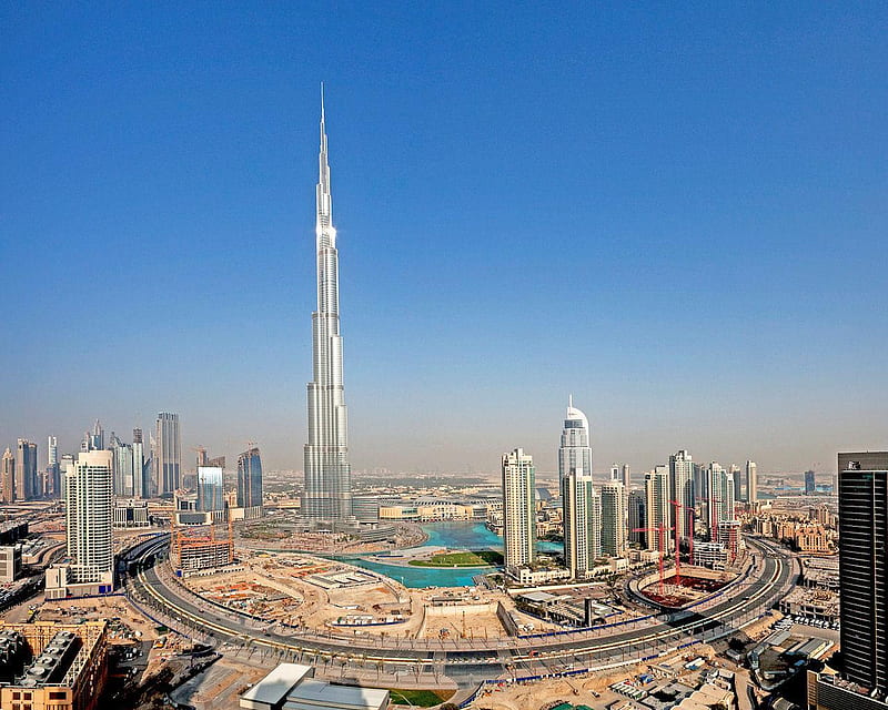 Burj Khalifa Duba, city, sky, tall, buildings, HD wallpaper