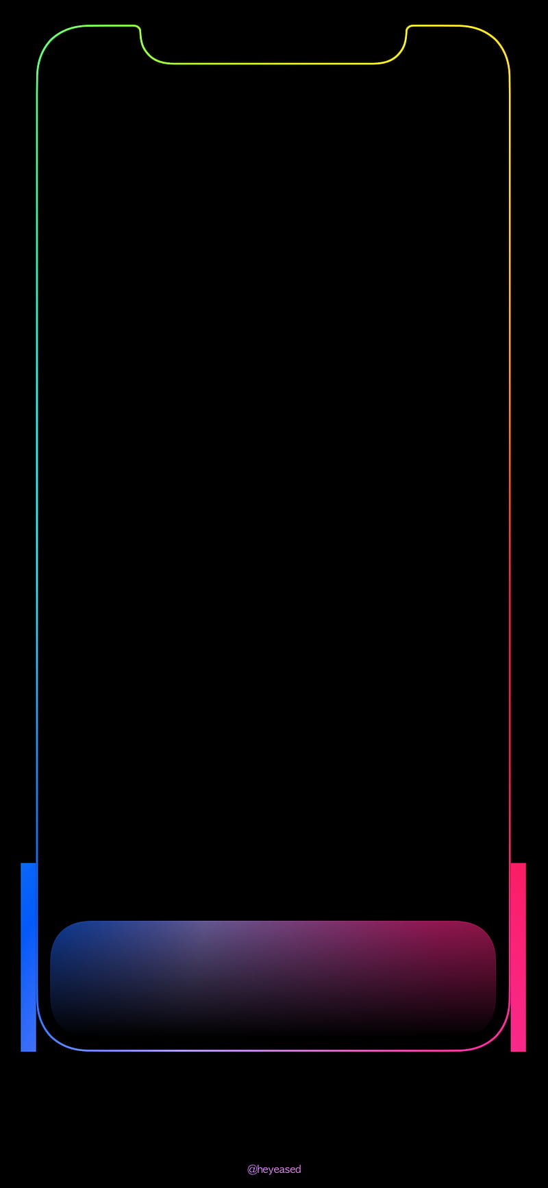 Iphone X , abstract, black, desenho, iphone x, neon, rainbow, simple, HD phone wallpaper