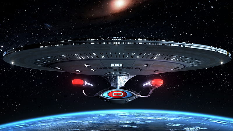Enterprise D, galaxy class, star trek, enterprise, starship, HD wallpaper