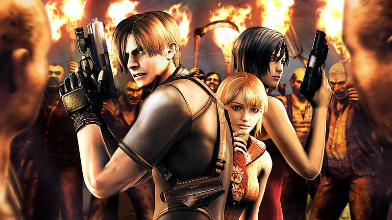 Resident Evil 4 Remake Leon Ashley 4K Wallpaper iPhone HD Phone #1211k