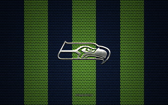 Download wallpapers Seattle Seahawks, golden logo, NFL, blue metal  background, american football club, Seattle Seahawks logo, american  football, USA for desktop with resolution 2880x1800. High Quality HD  pictures wallpapers