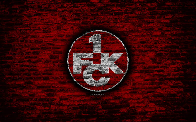 Kaiserslautern FC, logo, red brick wall, Bundesliga 2, German football club, soccer, football, brick texture, Kaiserslautern logo, Germany, HD wallpaper