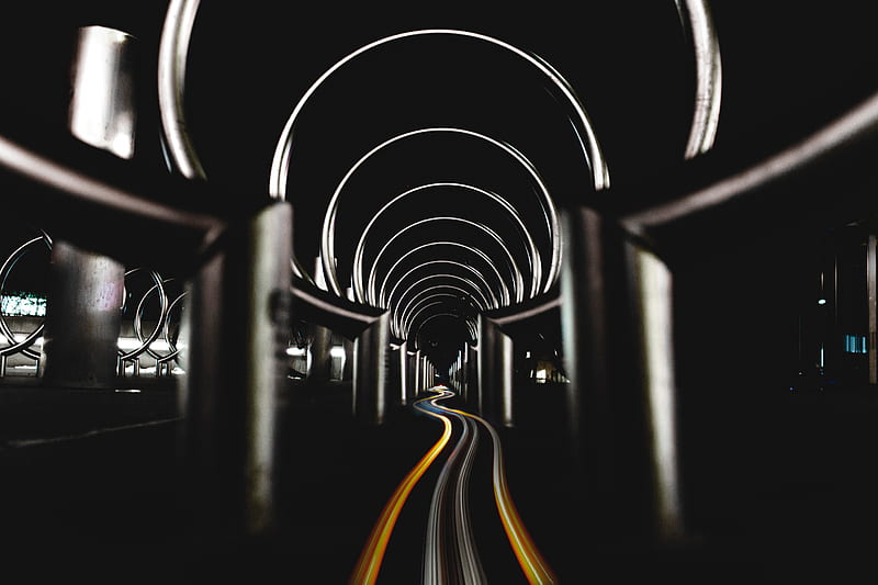 Long Exposure Circles Tunnel , long-exposure, tunnel, graphy, HD wallpaper
