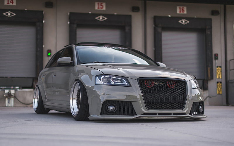 Audi A3 Sportback, tuning, BBS RS wheels, stance, tuning a3, Audi, HD wallpaper