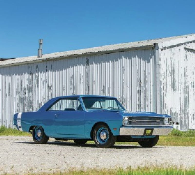 1969-Dodge-Dart-Swinger, Classic, 1969, Blue, Mopar, HD wallpaper