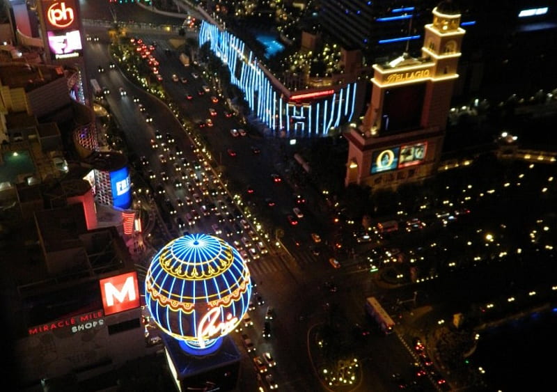 Las Vegas Strip at Night 1, USA, cityscape, strip, Nevada, graphy, Paris, wide screen, scenery, Las Vegas, HD wallpaper