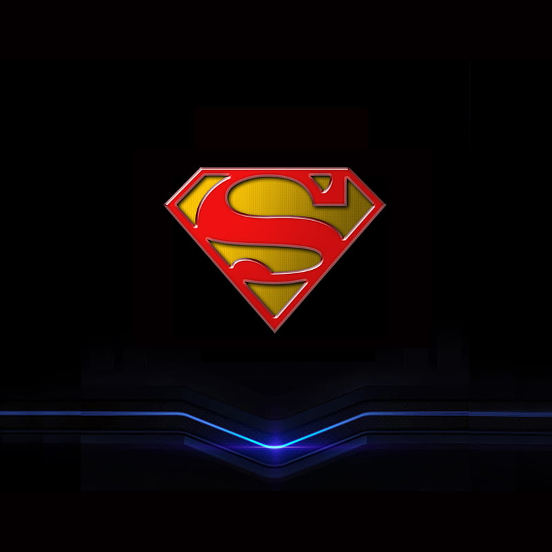 Superman Neon, neon, superman, HD phone wallpaper