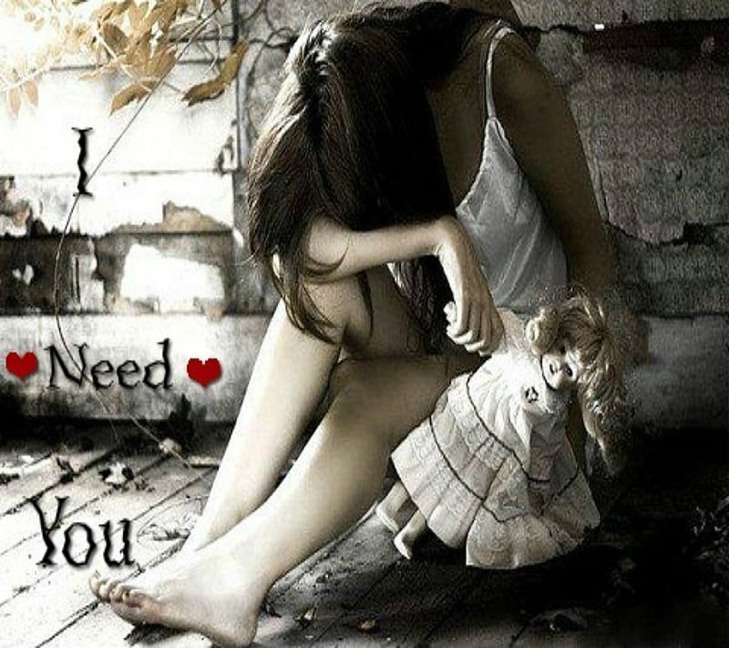 Need You, destiny, girl, go, happy, hurt, lonely, sad, tears, HD wallpaper