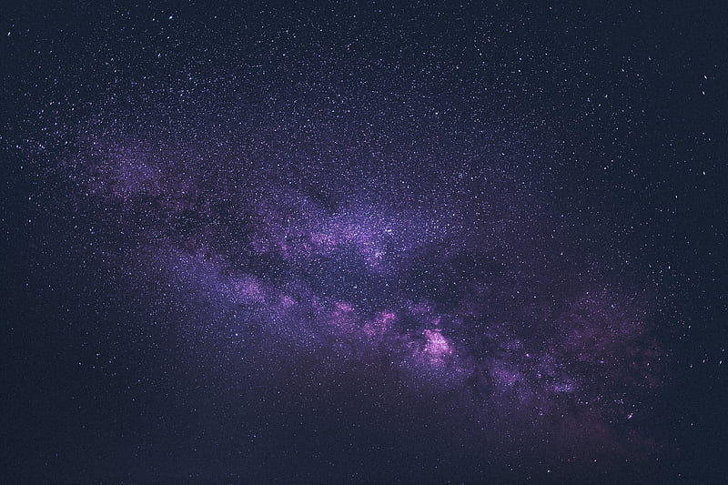 space, universe, stars, purple, HD wallpaper