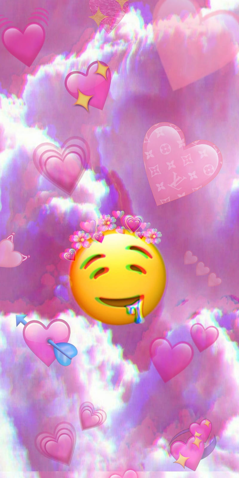 Cursed Emoji Ship, cursed emoji, cute, love, pink, ship, sweet, HD phone  wallpaper