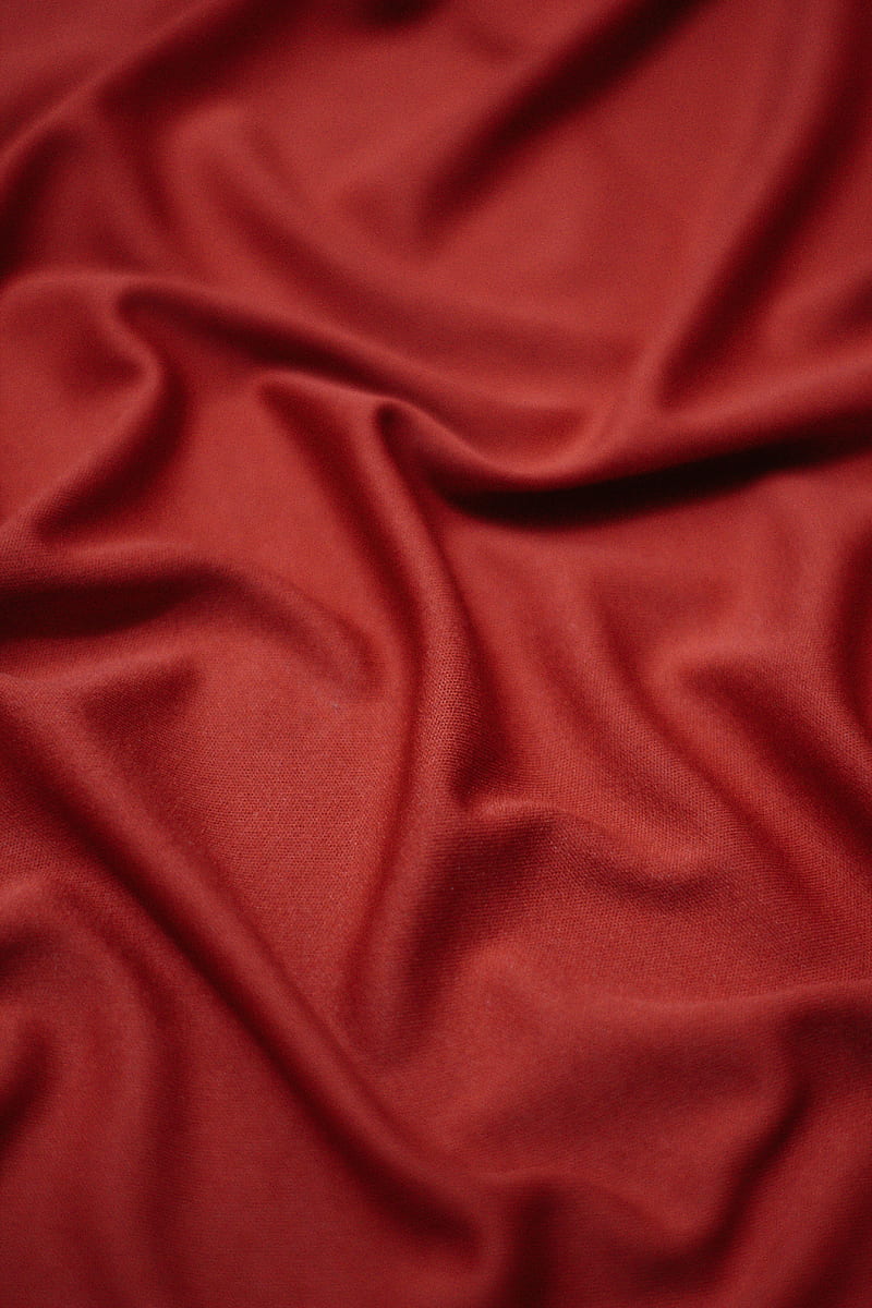 red, fabric, texture, folds, HD phone wallpaper