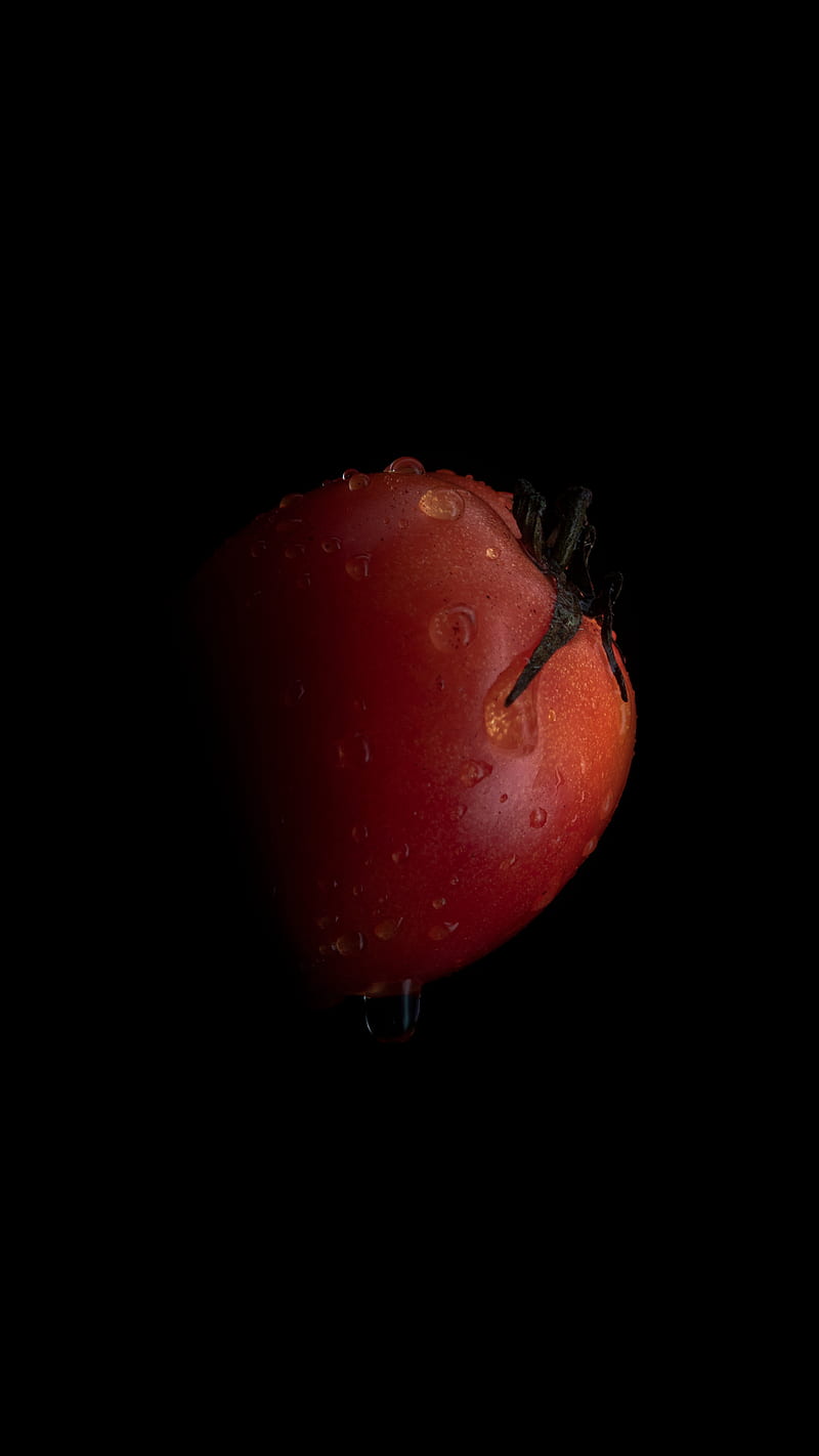 Tomato , cherries, cold, flower, food, fruits, leaf, orange, potato, water drops, HD phone wallpaper