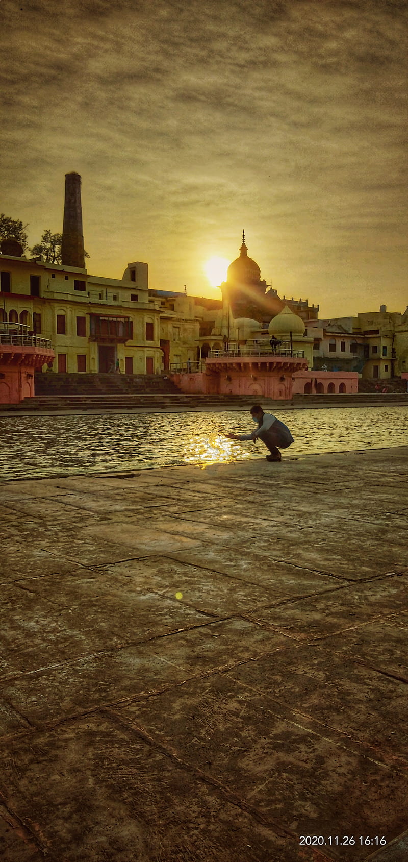 Ayodhya, god, ram, river, sacred, scenery, sunset, HD phone wallpaper