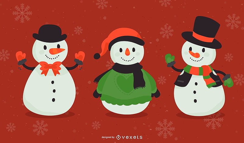 Snowmen, fantasy, red, iarna, vexels, vector, winter, white, craciun ...