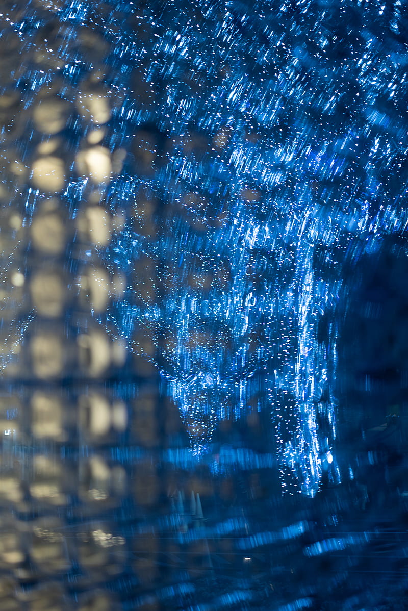 glass, glare, macro, blur, blue, HD phone wallpaper