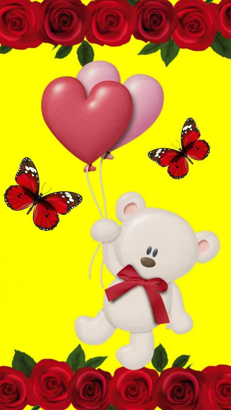 Heart Teddy, for those you care about, for those you love, HD phone ...