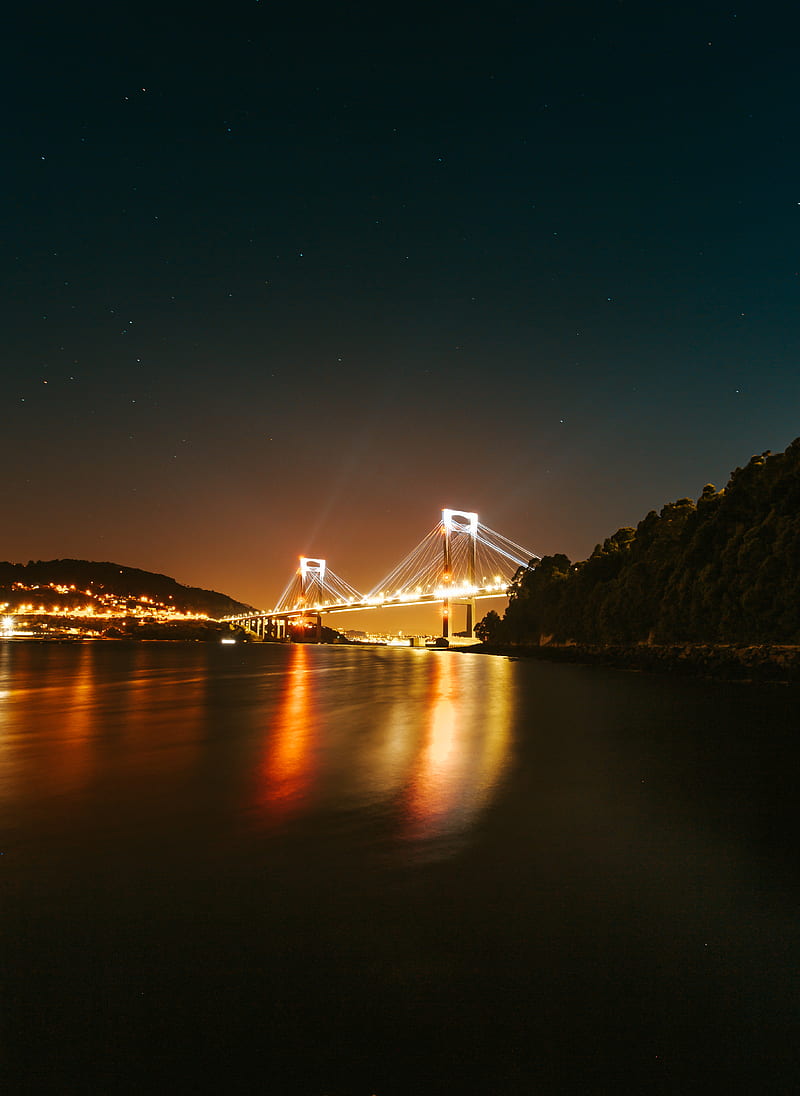 golden gate bridge during night time, HD phone wallpaper