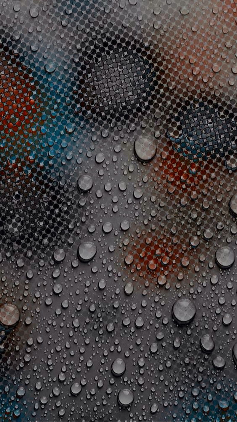 Droplets, blur, colors, rain, texture, water drops, HD phone wallpaper